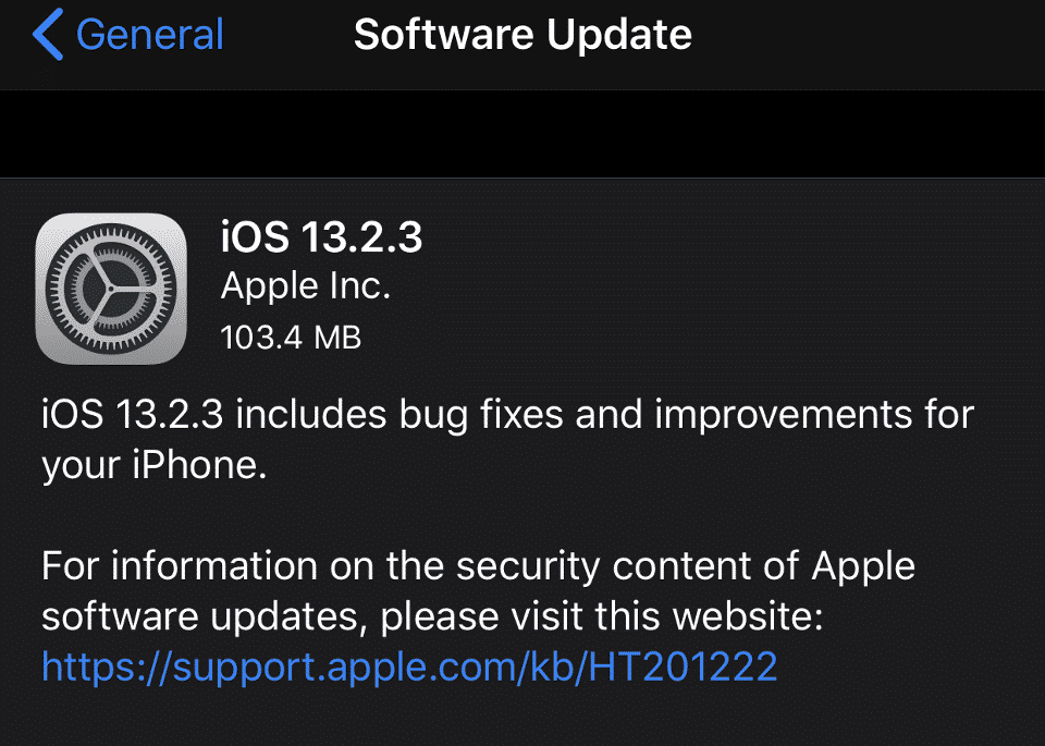 iOS 13.2.3