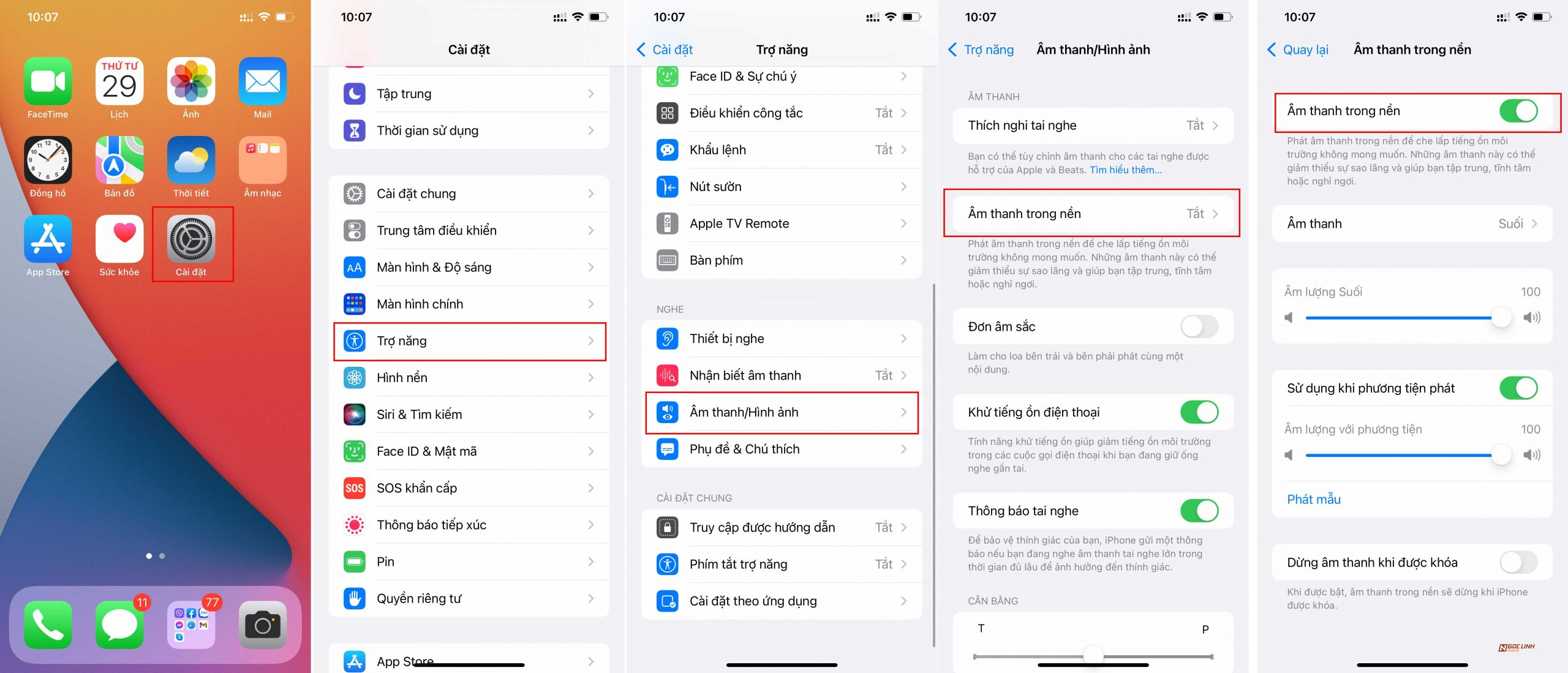 Hướng dẫn bạn bật âm thanh trong nền trên iOS 15
