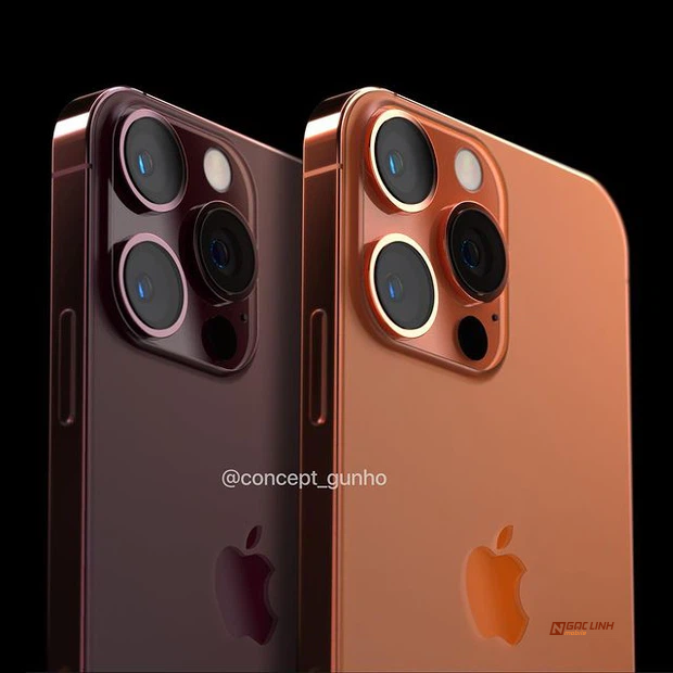 Concept iPhone 13 màu cam đồng cực kỳ hút mắt