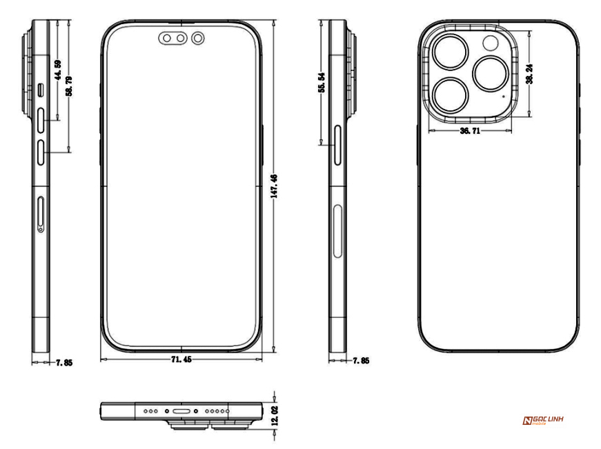 iPhone.14.Pro sẽ có màn đục lỗ, cụm camera siêu to